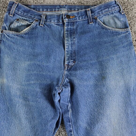 Dickies Jeans Mens 36x36 Blue Regular Straight Fit 5-Pocket Denim Actual 34x34 - Picture 2 of 9